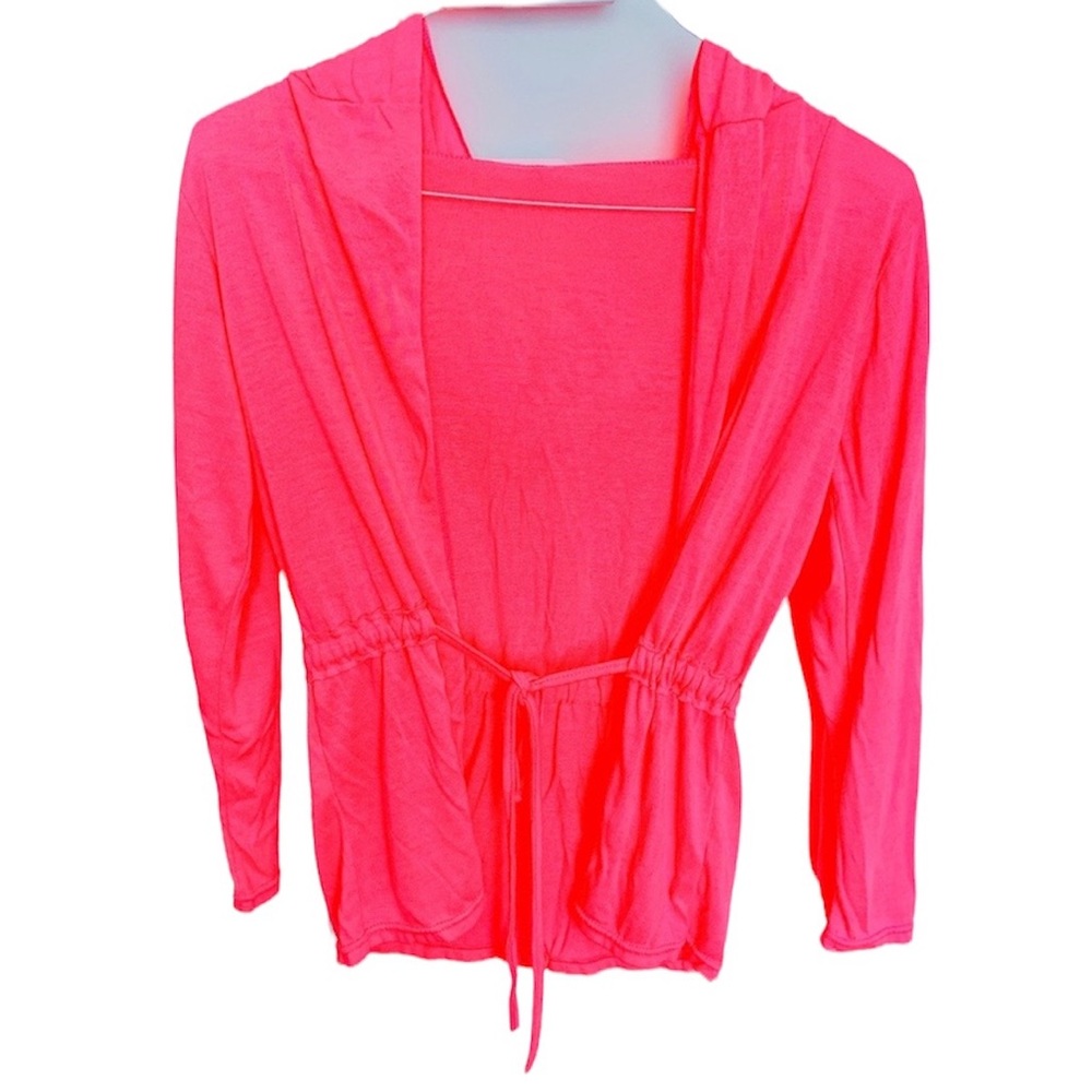Neon Pink Lightweight Cardigan / Beach Coverup